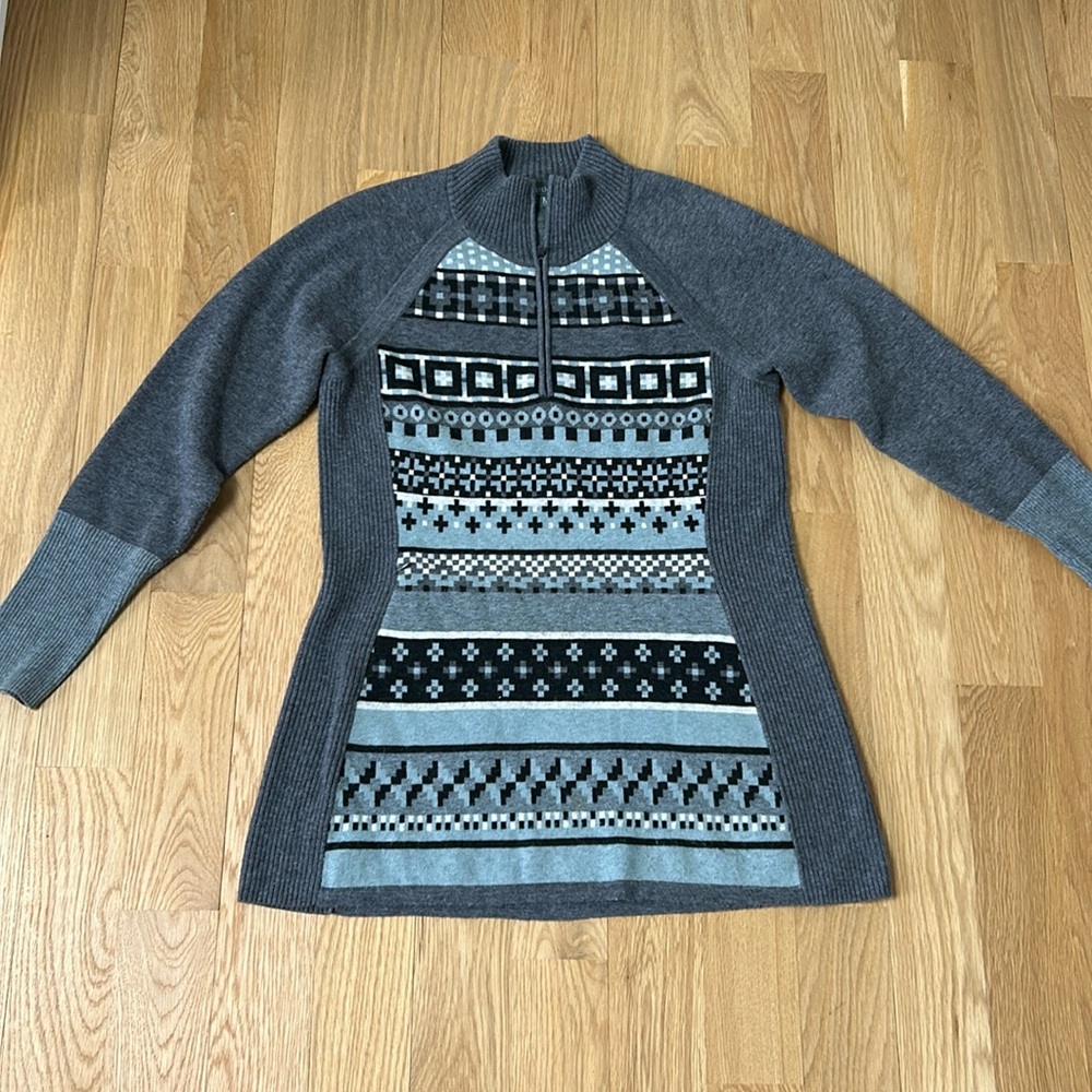 Title Nine Size Sweater, Medium Merino Wool Blend, Quarter Zip. Sweater dress?